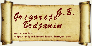 Grigorije Brđanin vizit kartica
